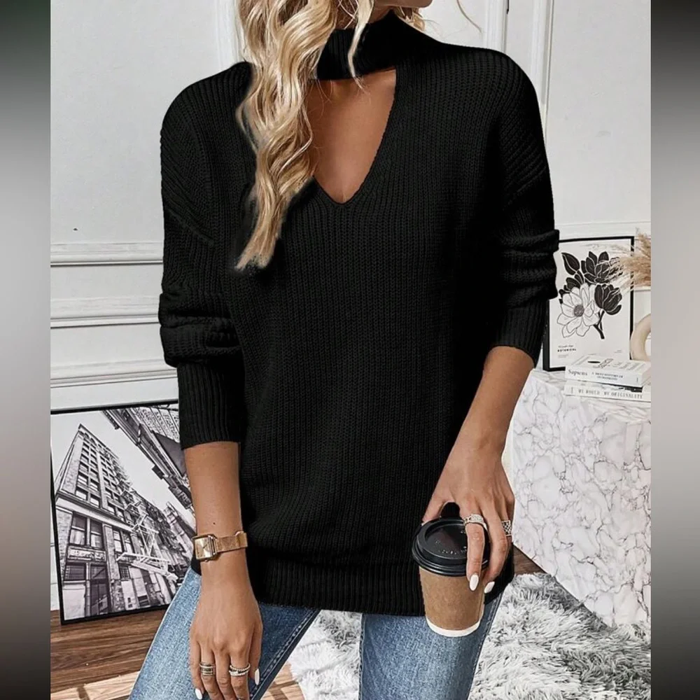 Boho cutout sweater top - Picture 11 of 16
